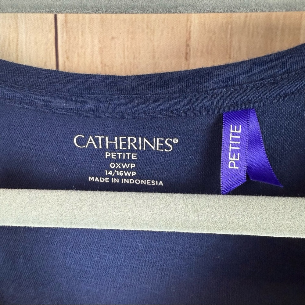Catherines Navy Coconut Drink Tee Petite - Picture 4 of 7